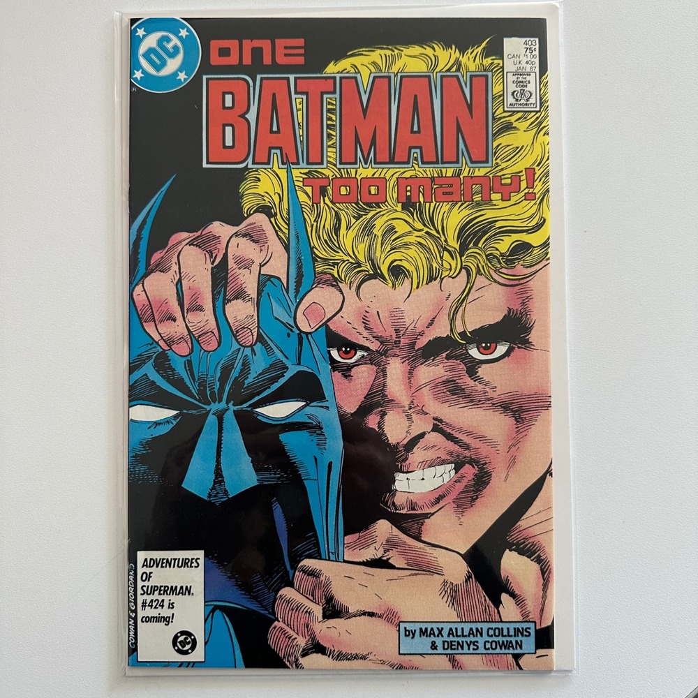 DC Comics Batman 403 Jan 1987 One Batman Too Many Max Allan Collins Denys Cowan